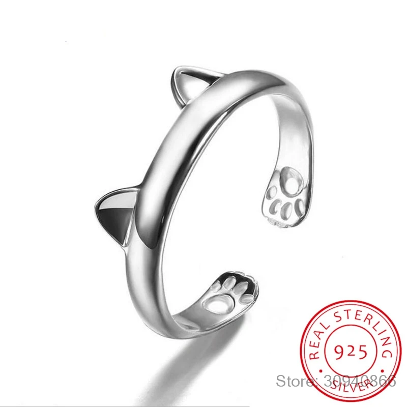 Lovely Cat Ear Adjustable Open Ring 925 Sterling Silver Rings for Women Jewelry Making Fine Jewelry Gifts
Lovely Cat Ear Adjustable Open Ring 925 Sterling Silver Rings for Women Jewelry Making Fine Jewelry Gifts