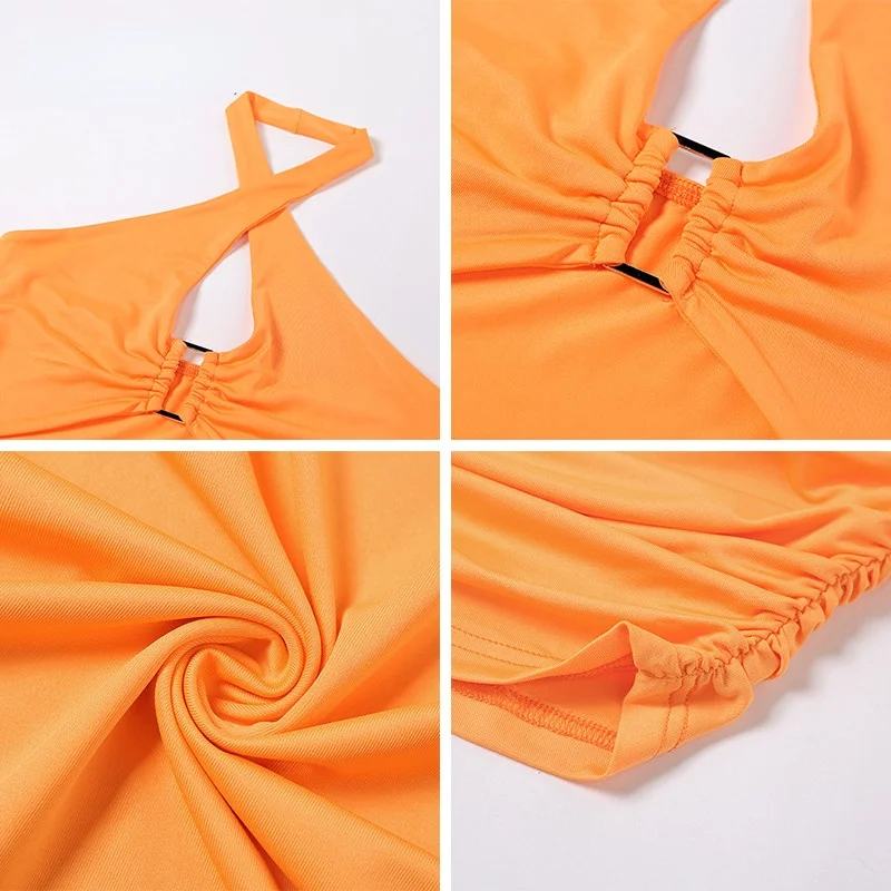 2021 Summer Halter Neck Dress Bodycon Women Orange Hollow Out Y2K Beach Party Sleevelss Backless White Mini Sexy Dresses
2021 Summer Halter Neck Dress Bodycon Women Orange Hollow Out Y2K Beach Party Sleevelss Backless White Mini Sexy Dresses