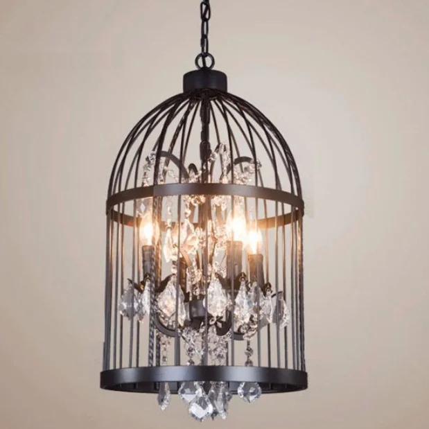 New American Birdcage Chandelier Crystal Light Loft Metal Vintage Chandelier Lamp 110V-220V Free Shipping
New American Birdcage Chandelier Crystal Light Loft Metal Vintage Chandelier Lamp 110V-220V Free Shipping