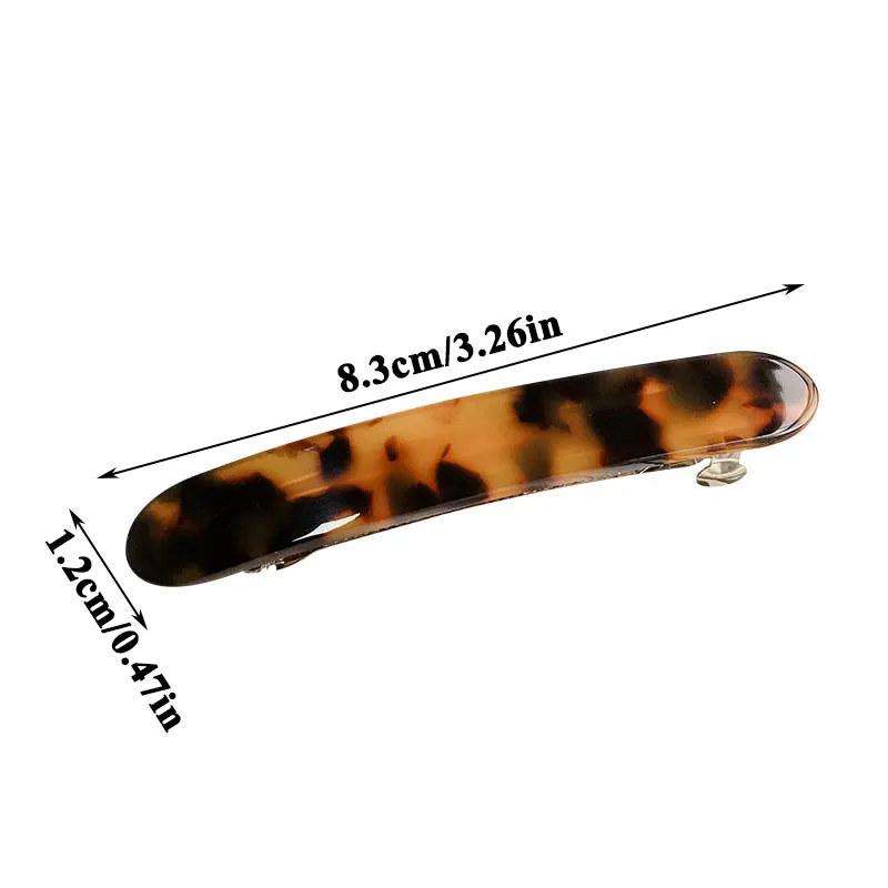 Geometric Barrettes Solid Color Marble Printed Side Clip Spring Clip Korean Acetate Leopard Hair Clip Resin Long Strip Hairpins
Geometric Barrettes Solid Color Marble Printed Side Clip Spring Clip Korean Acetate Leopard Hair Clip Resin Long Strip Hairpins