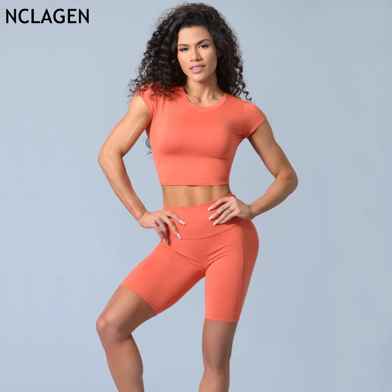 NCLAGEN Quick-drying Yoga Suit Sports Running Short Sleeve Set Women Gym Workout Push-up Fitness Crop Top Leggings Tights Set
NCLAGEN Quick-drying Yoga Suit Sports Running Short Sleeve Set Women Gym Workout Push-up Fitness Crop Top Leggings Tights Set