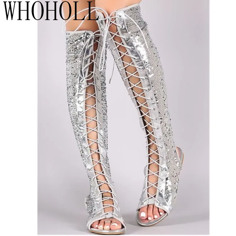 Women Sandals Strappy Open Toe Knee High Summer Gladiator Flat Sandals Roman Bandage Casual Boots Shoes Plus Size 34-44
Women Sandals Strappy Open Toe Knee High Summer Gladiator Flat Sandals Roman Bandage Casual Boots Shoes Plus Size 34-44
