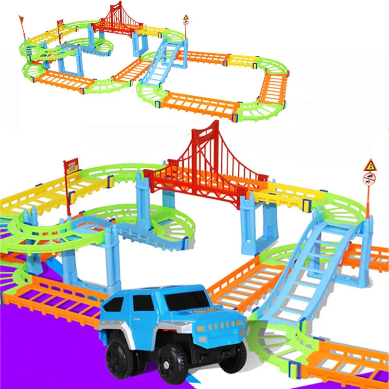DIY Electric Racing Rail Car Kids Train Track Model Toy Baby Railway Track Racing Road Transportation Building Slot Sets
DIY Electric Racing Rail Car Kids Train Track Model Toy Baby Railway Track Racing Road Transportation Building Slot Sets