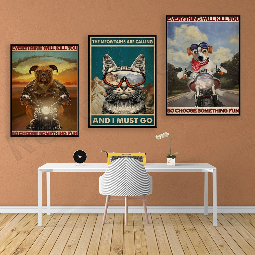 Boxer Dog and Motorcycle Racer Extreme Sports Lovers Poster Gifts for Cat Lovers Meow Meow I Must Go Poster
Boxer Dog and Motorcycle Racer Extreme Sports Lovers Poster Gifts for Cat Lovers Meow Meow I Must Go Poster