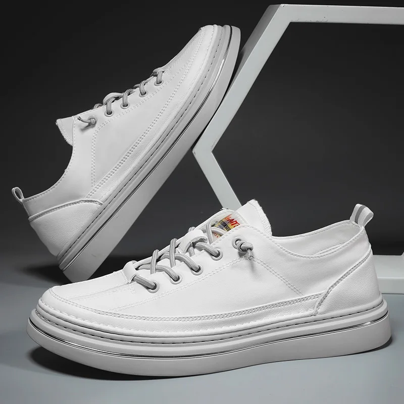 High Quality Lace-Up Casual Shoes for Man Split Leather Men Thick Sole Shoe White Casual Sneakers Man Non-Slip Walking Shoes Men
High Quality Lace-Up Casual Shoes for Man Split Leather Men Thick Sole Shoe White Casual Sneakers Man Non-Slip Walking Shoes Men