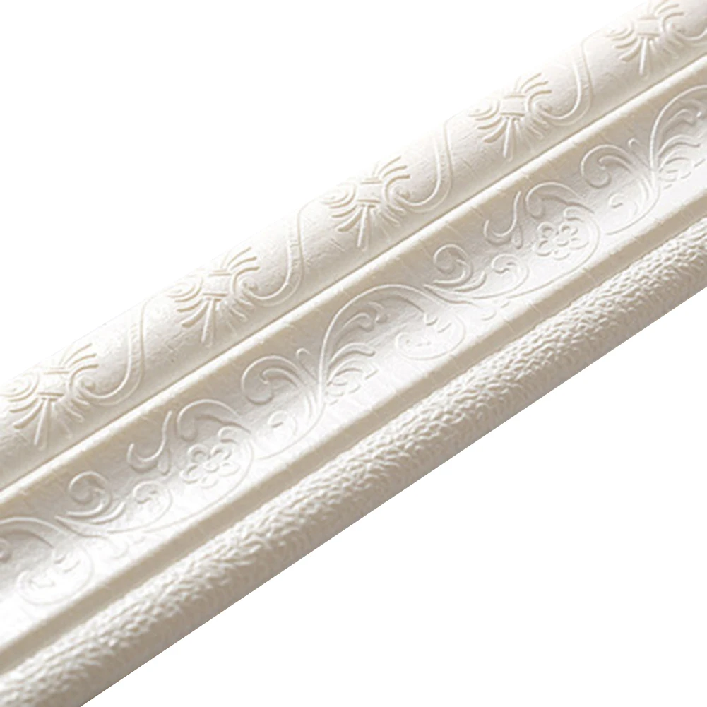 Hot Home 3D Self-adhesive Decorative TV backdrop window room Wall Molding Skirting Line Mural Border Sticker | Дом и сад