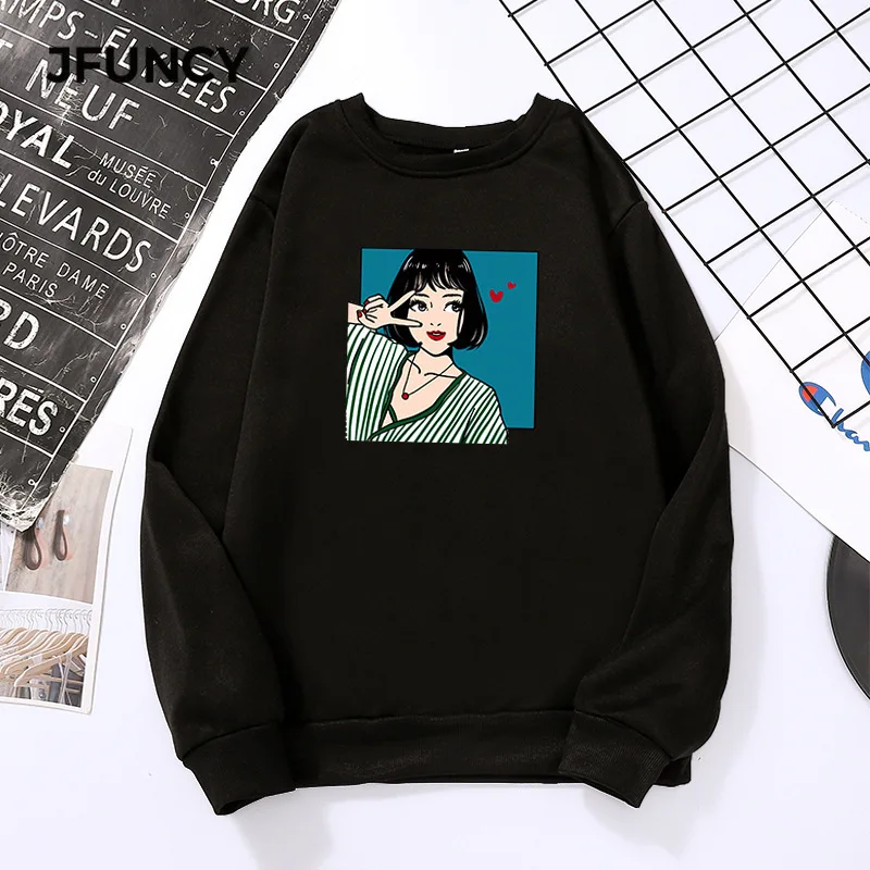 JFUNCY Oversized Women Hoodies Sweatshirts O Neck Long Sleeve Pullover 2021 Fall Female Clothing Woman Casual Loose Streetwear
JFUNCY Oversized Women Hoodies Sweatshirts O Neck Long Sleeve Pullover 2021 Fall Female Clothing Woman Casual Loose Streetwear