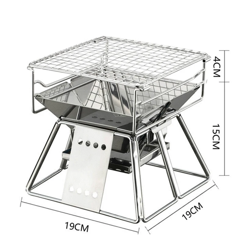 1PC Foldable Stainless Steel BBQ Grill Rack Portable Camping Mini BBQ Grill Rack Barbecue Accessories for Home and Outdoor Use
1PC Foldable Stainless Steel BBQ Grill Rack Portable Camping Mini BBQ Grill Rack Barbecue Accessories for Home and Outdoor Use
