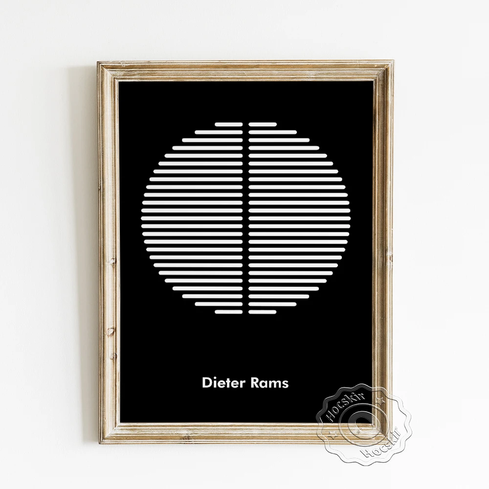 Dieter Rams Black Background Poster, Lantern Shape White Line Art Prints, Minimalism Industrialstyle Home Decorative Painting
Dieter Rams Black Background Poster, Lantern Shape White Line Art Prints, Minimalism Industrialstyle Home Decorative Painting