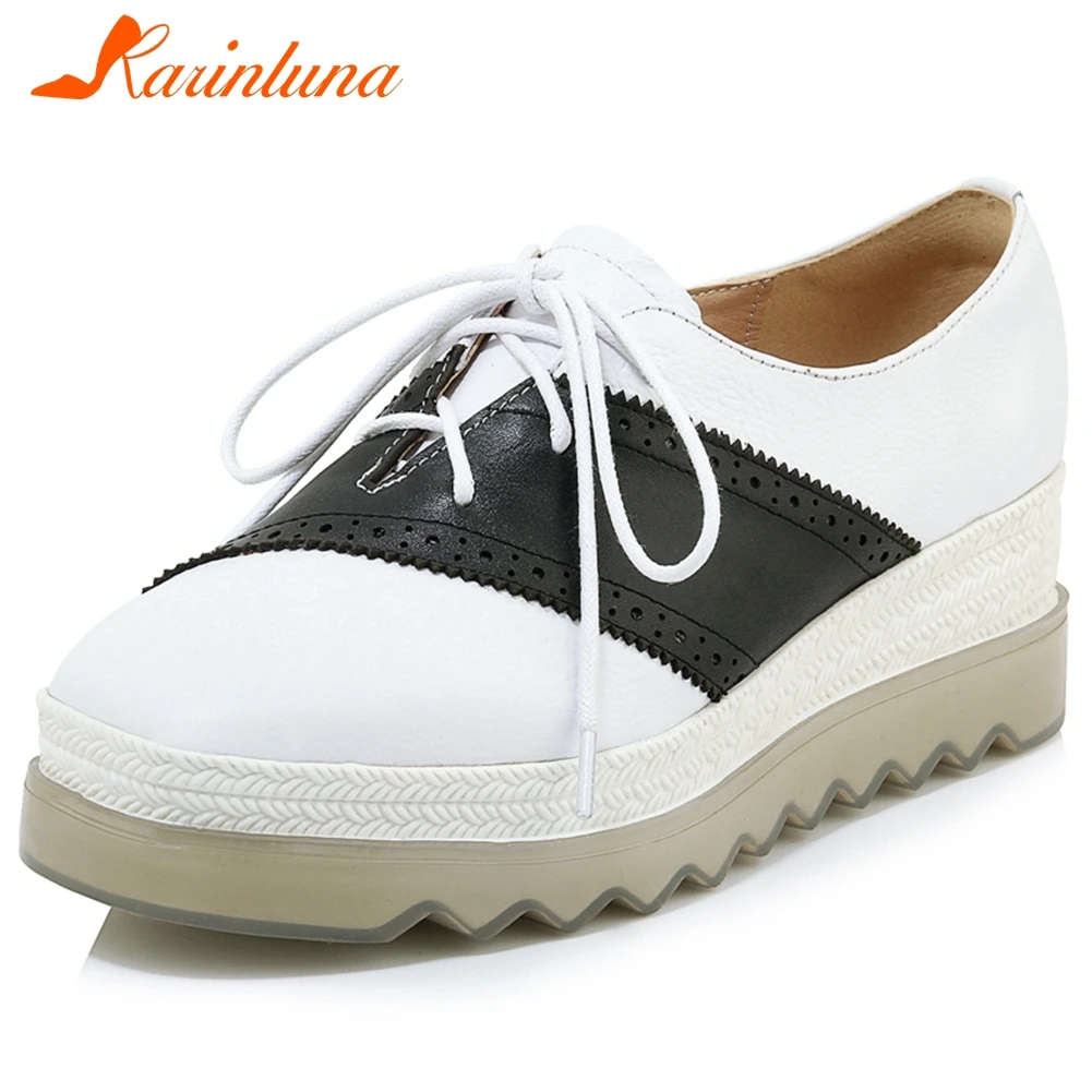Женские повседневные кроссовки KARINLUNA, кроссовки из натуральной кожи с круглым носком, на шнуровке, разные цвета
Женские повседневные кроссовки KARINLUNA, кроссовки из натуральной кожи с круглым носком, на шнуровке, разные цвета