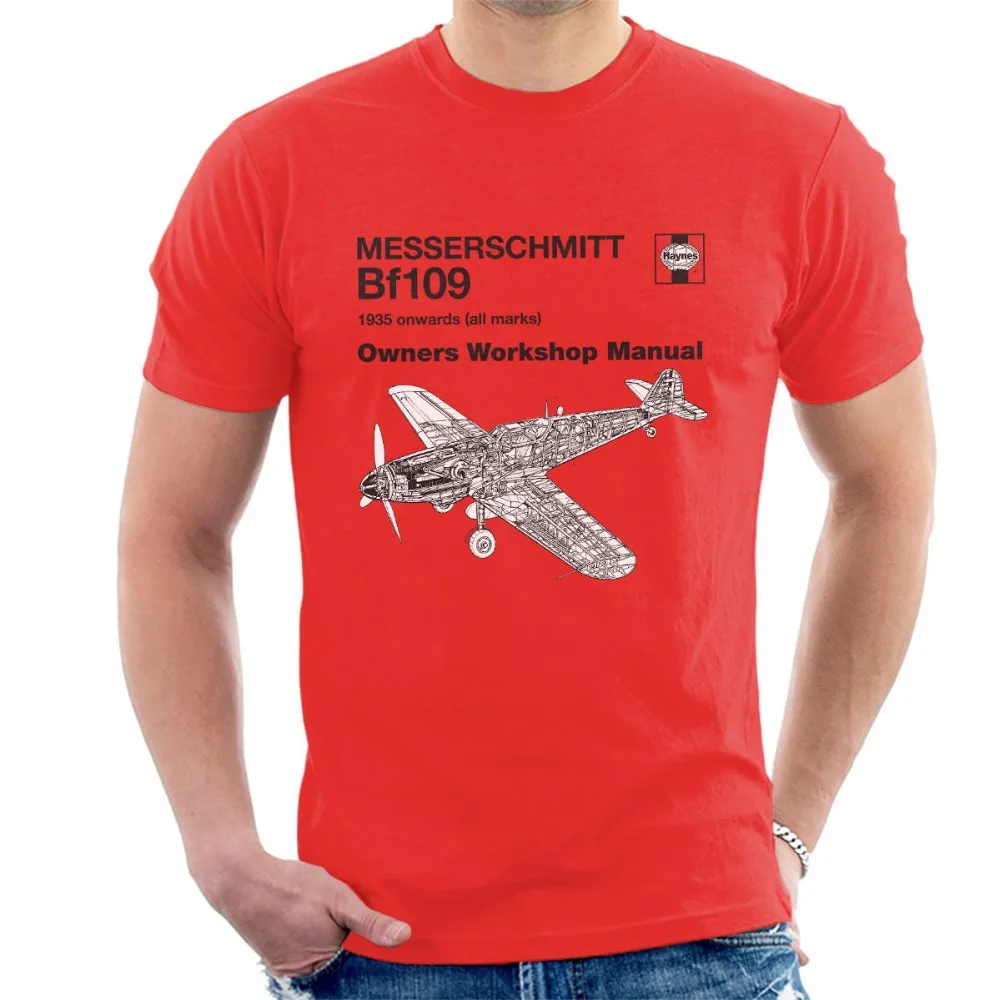 Air Plane Me109 Bf109 Мужская футболка 2018 модные мужские дизайнерские летние крутые