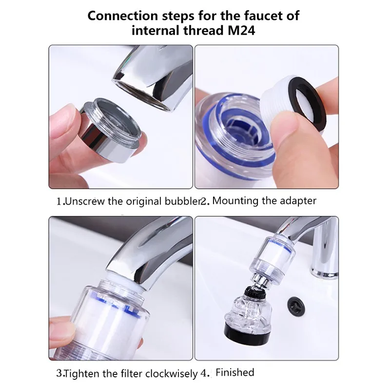 3 modes Faucet Aerator 360 Rotatable Chlorine Removal Filter Purify Water Faucet Filter Water Saving Splashproof
3 modes Faucet Aerator 360 Rotatable Chlorine Removal Filter Purify Water Faucet Filter Water Saving Splashproof