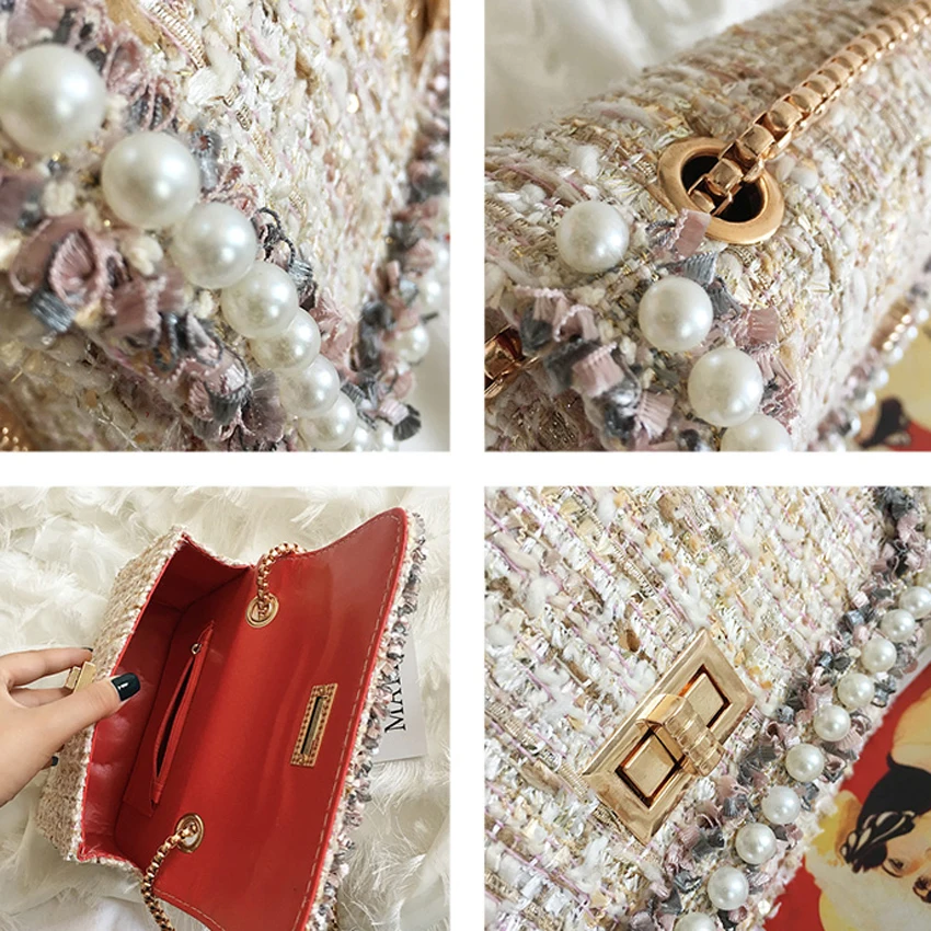 TOYOOSKY Elegant Female Pearl Tote bag 2020 Fashion New High Quality Woolen Women Designer Handbag Chain Shoulder Messenger Bag
TOYOOSKY Elegant Female Pearl Tote bag 2020 Fashion New High Quality Woolen Women Designer Handbag Chain Shoulder Messenger Bag