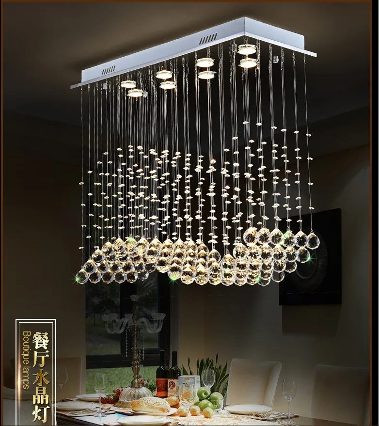 Modern LED Rectangle Living Room K9 Crystal Chandeliers Light Fixtures for Cafe Office Indoor Home Lamp Fixtures 
Modern LED Rectangle Living Room K9 Crystal Chandeliers Light Fixtures for Cafe Office Indoor Home Lamp Fixtures