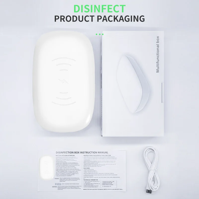 Disinfection Box Phone UV Sterilizer Support Wireless Charging Jewelry Phones Cleaner Personal Disinfection Cabinet 
Disinfection Box Phone UV Sterilizer Support Wireless Charging Jewelry Phones Cleaner Personal Disinfection Cabinet