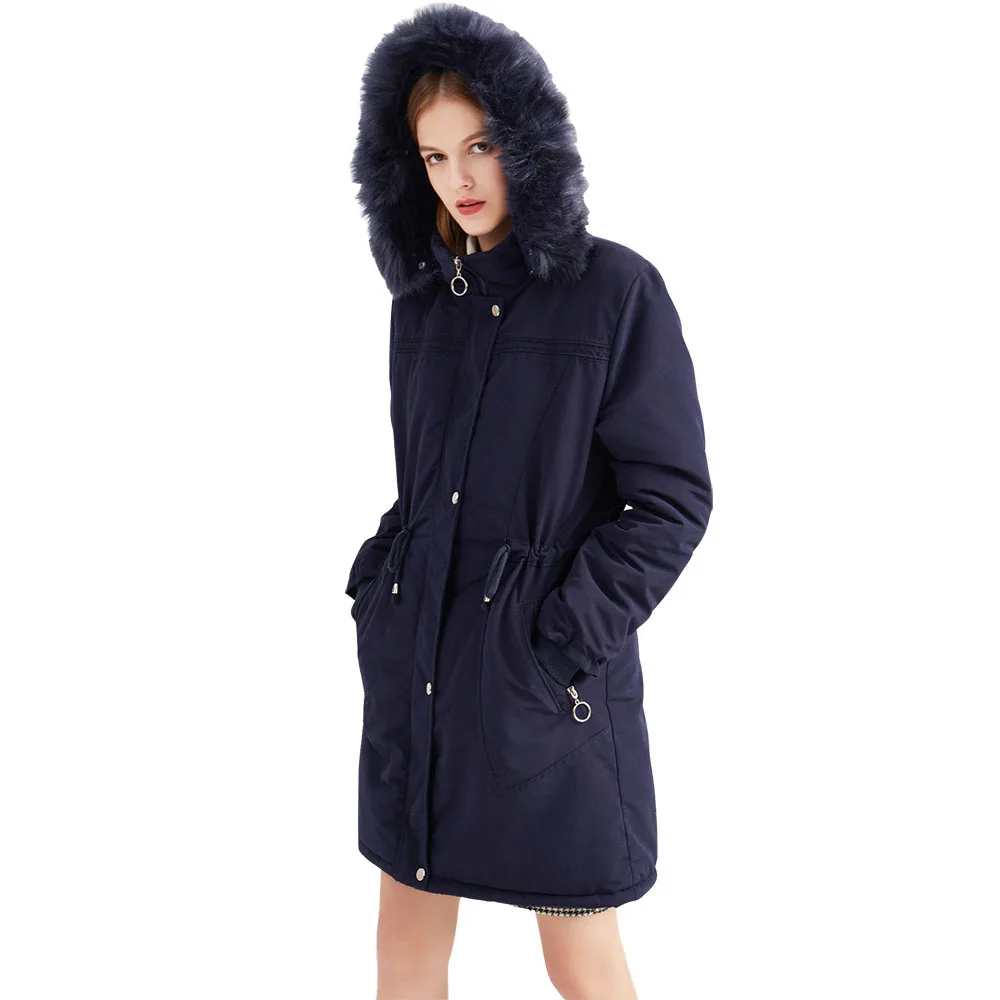 Winter Long Parka Female Cotton Padded Clothes Hooded Fur Collar Jacket Drawstring Waist Fleece Warm Long Coat For Women M/XXL
Winter Long Parka Female Cotton Padded Clothes Hooded Fur Collar Jacket Drawstring Waist Fleece Warm Long Coat For Women M/XXL