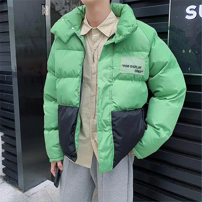 Autumn winter Korean colors patchwork stand-up collar cotton-padded men jacket loose thick casual homme coat
Autumn winter Korean colors patchwork stand-up collar cotton-padded men jacket loose thick casual homme coat