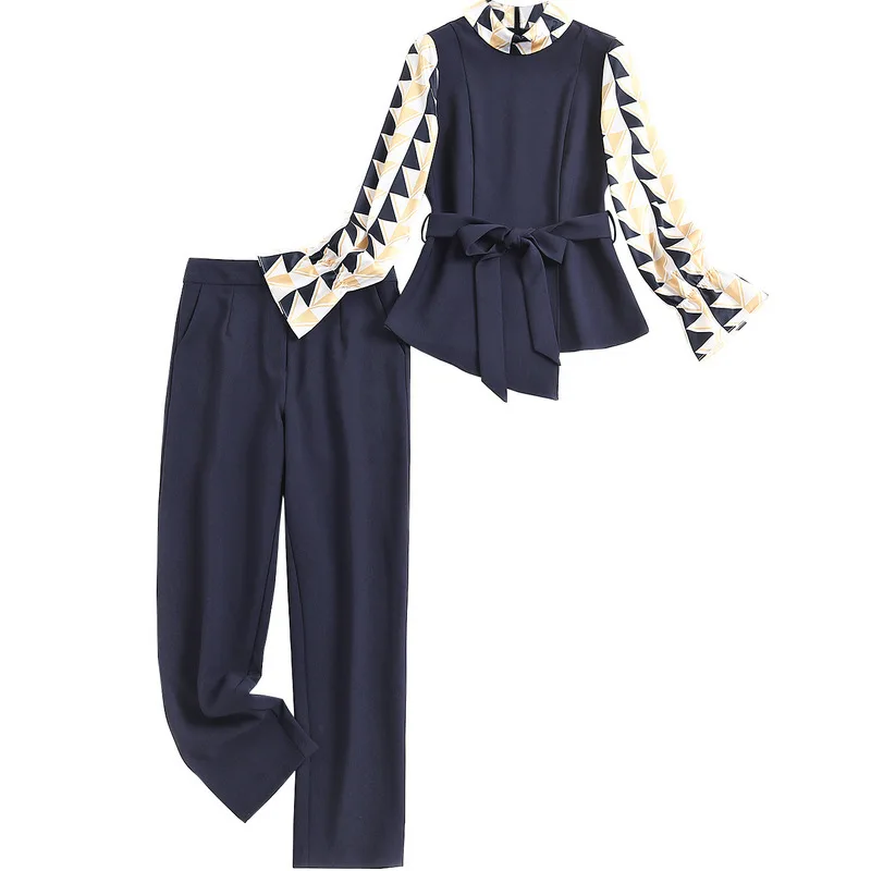 New 2020 Autumn Women Elegant Pants Suits Office Lady OL Style Geometric Patchwork Tops Long Pant Two Piece Outfits
New 2020 Autumn Women Elegant Pants Suits Office Lady OL Style Geometric Patchwork Tops Long Pant Two Piece Outfits