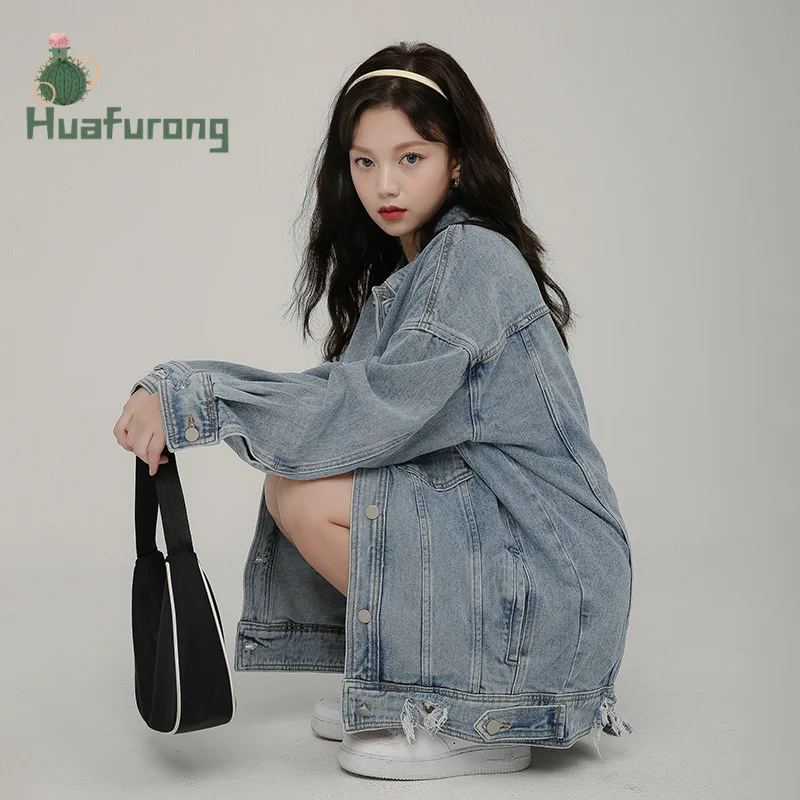 Denim Jacket Women 2021 Spring and Autumn New Fashion Ripped Loose Jacket Coat Casual Mid-length Ins Style Jacket Trendy
Denim Jacket Women 2021 Spring and Autumn New Fashion Ripped Loose Jacket Coat Casual Mid-length Ins Style Jacket Trendy