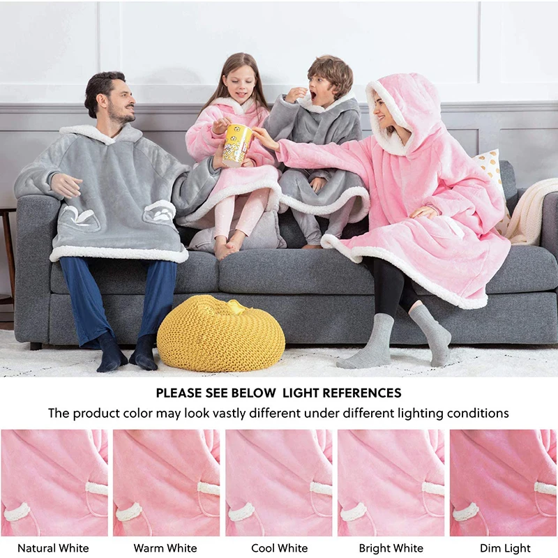 Oversized Hoodies Sweatshirts Women Fleece Wearable Blanket With Sleeves Winter Hoodies Blanket Pocket Hoody Sweat Pullover
Oversized Hoodies Sweatshirts Women Fleece Wearable Blanket With Sleeves Winter Hoodies Blanket Pocket Hoody Sweat Pullover