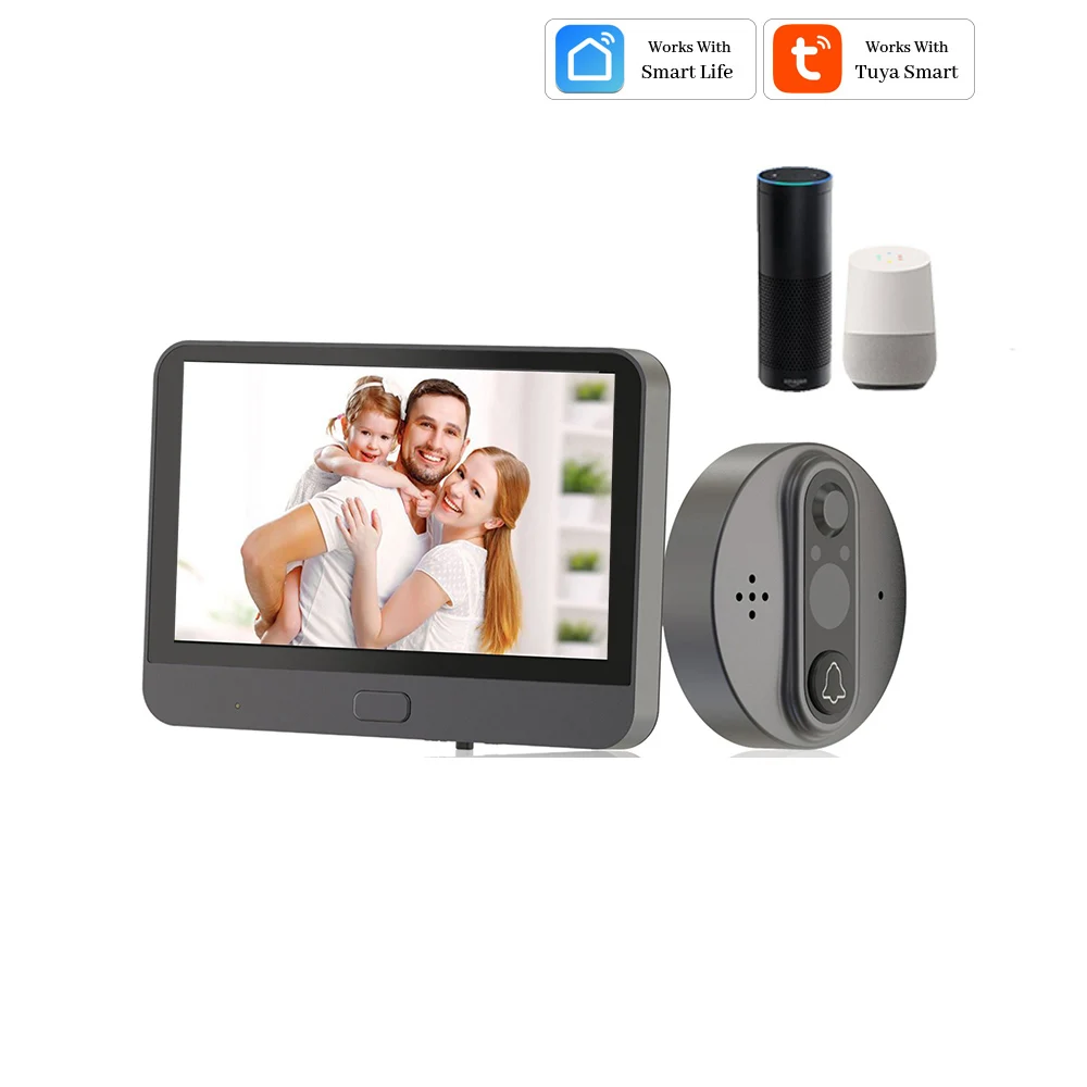 Дверной звонок с ночным видением Tuya, умный видеодомофон с дверным звонком, Wi-Fi, пассивным ИК датчиком движения, охранная защита
Дверной звонок с ночным видением Tuya, умный видеодомофон с дверным звонком, Wi-Fi, пассивным ИК датчиком движения, охранная защита