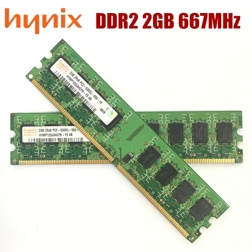 Оперативная память для компьютера Hynix чипсет DDR2 4 Гб 2 1 ГБ PC2 5300U 6400U 667 800 МГц |