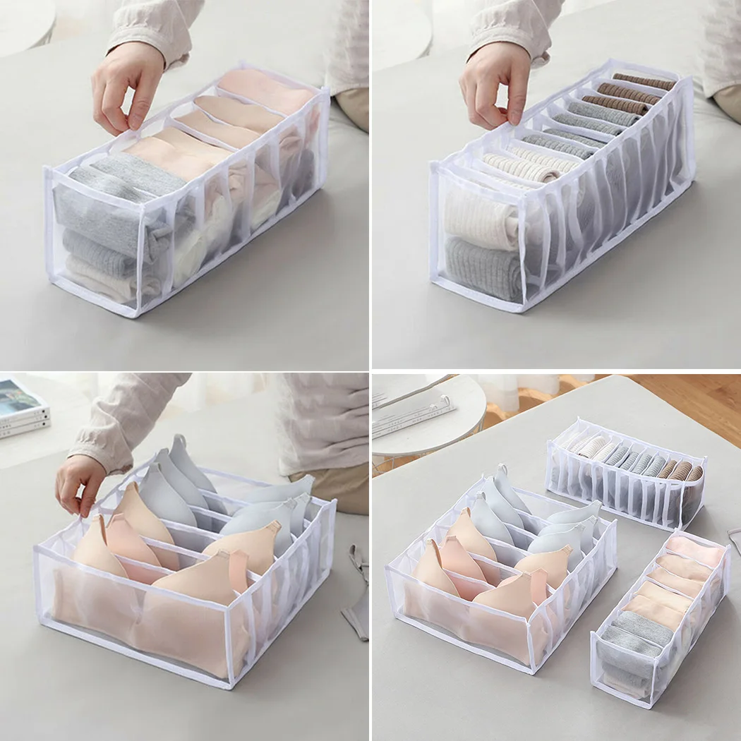 1pcs 6/7/11 Cells Storage Box Case Underwear Bra Socks Panties Storage Boxes Holder Nylon Cabinet Finishing Cabinet Wardrobe
1pcs 6/7/11 Cells Storage Box Case Underwear Bra Socks Panties Storage Boxes Holder Nylon Cabinet Finishing Cabinet Wardrobe