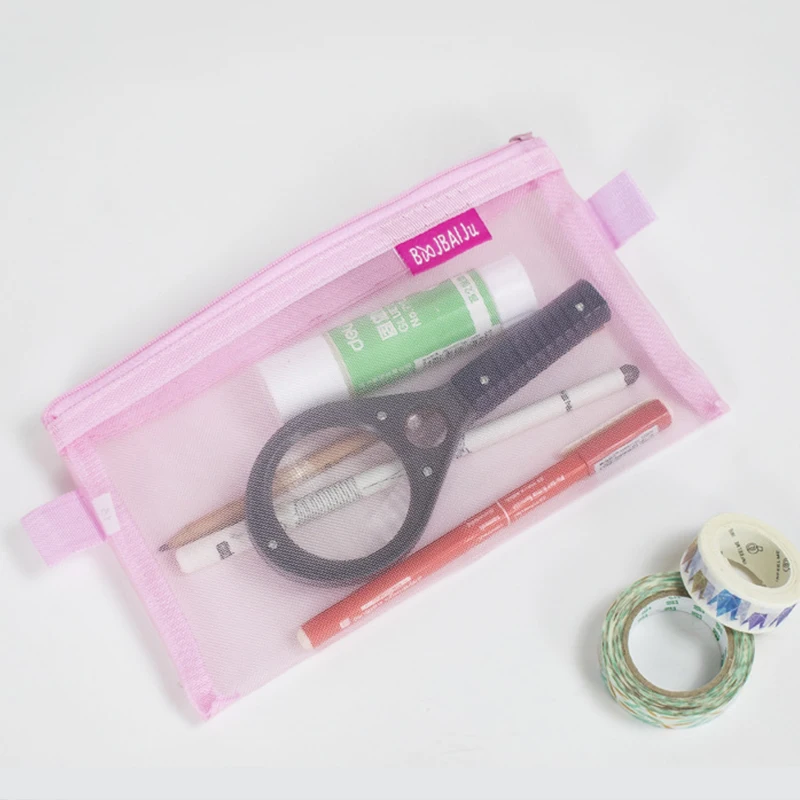 Transparent Pencil Bag Mesh School Pencil Case Large Capacity Nylon Pen Bag Case For Kid Gift Office Supplies Creative Papeterie
Transparent Pencil Bag Mesh School Pencil Case Large Capacity Nylon Pen Bag Case For Kid Gift Office Supplies Creative Papeterie