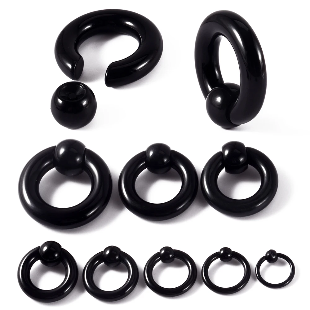 1PC Black Acrylic Big Large Size BCR Giant Captive Bead Ring Ear Taper Plug Expander Guauge Male Nose Ring Piercing Body Jewelry
1PC Black Acrylic Big Large Size BCR Giant Captive Bead Ring Ear Taper Plug Expander Guauge Male Nose Ring Piercing Body Jewelry