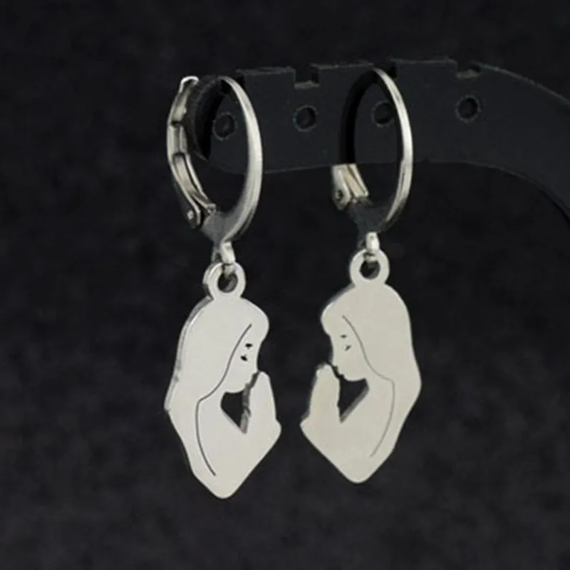 Praying Angel Charm Earrings For Women Girl Jewelry Stainless Steel Earring Ear Piercing Silver Color Fashion Korea Pendientes
Praying Angel Charm Earrings For Women Girl Jewelry Stainless Steel Earring Ear Piercing Silver Color Fashion Korea Pendientes