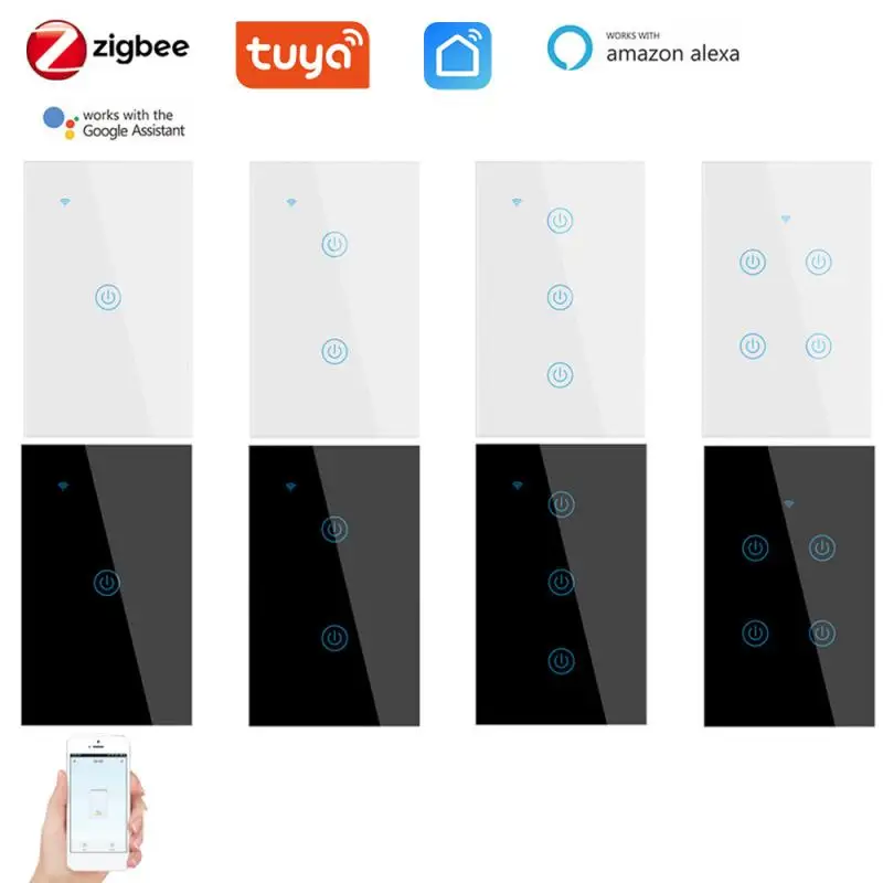US Zigbee Smart Light Switch Tuya Wireless Remote Control 3 Gang Touch Wifi Wall Switch Work With Alexa And Google Home Hub
US Zigbee Smart Light Switch Tuya Wireless Remote Control 3 Gang Touch Wifi Wall Switch Work With Alexa And Google Home Hub