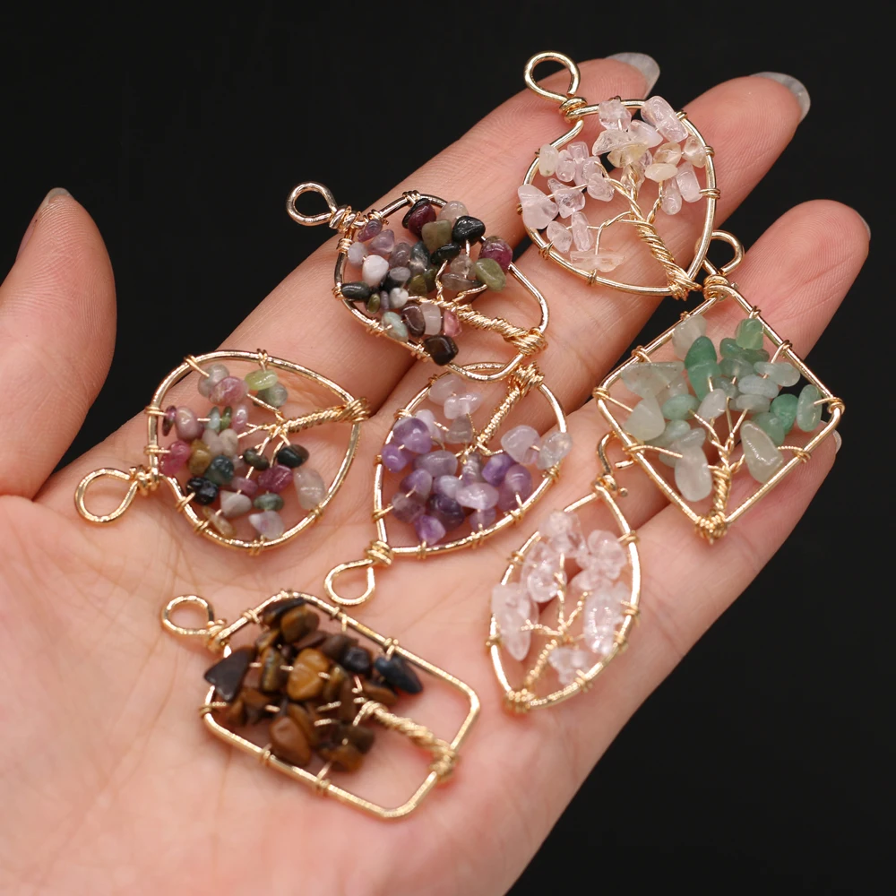 Trendy Natural Stone Pendants Amethysts Tree of Life Tiger eye for Fashion Jewelry Making DIY Women Earring Necklace Gifts
Trendy Natural Stone Pendants Amethysts Tree of Life Tiger eye for Fashion Jewelry Making DIY Women Earring Necklace Gifts