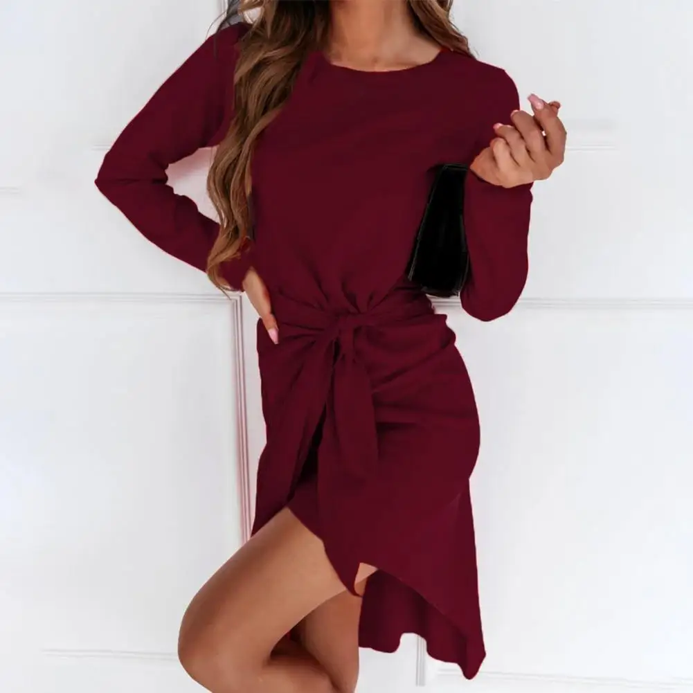 Casual Bodycon Women Dresses Tie Waist Polyester Slim Fit Split Leg Irregular Hem Ruffle Sexy Party Dress for Club Evening
Casual Bodycon Women Dresses Tie Waist Polyester Slim Fit Split Leg Irregular Hem Ruffle Sexy Party Dress for Club Evening