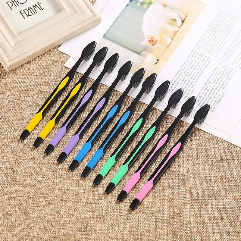 10pcs/pack Bamboo Toothbrush Black Double Ultra Soft Toothbrushes Professional Dental Nano-antibacterial Tooth Brush For Adults
10pcs/pack Bamboo Toothbrush Black Double Ultra Soft Toothbrushes Professional Dental Nano-antibacterial Tooth Brush For Adults