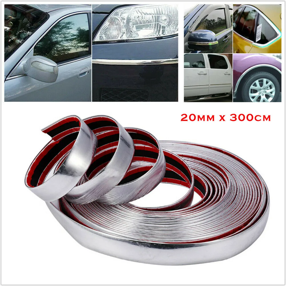 3M 20mm Car Chrome DIY Moulding Trim Strip Exterior Car Door Edge Protector Bumper Grill Car Anti-Collision Tape Sticker
3M 20mm Car Chrome DIY Moulding Trim Strip Exterior Car Door Edge Protector Bumper Grill Car Anti-Collision Tape Sticker