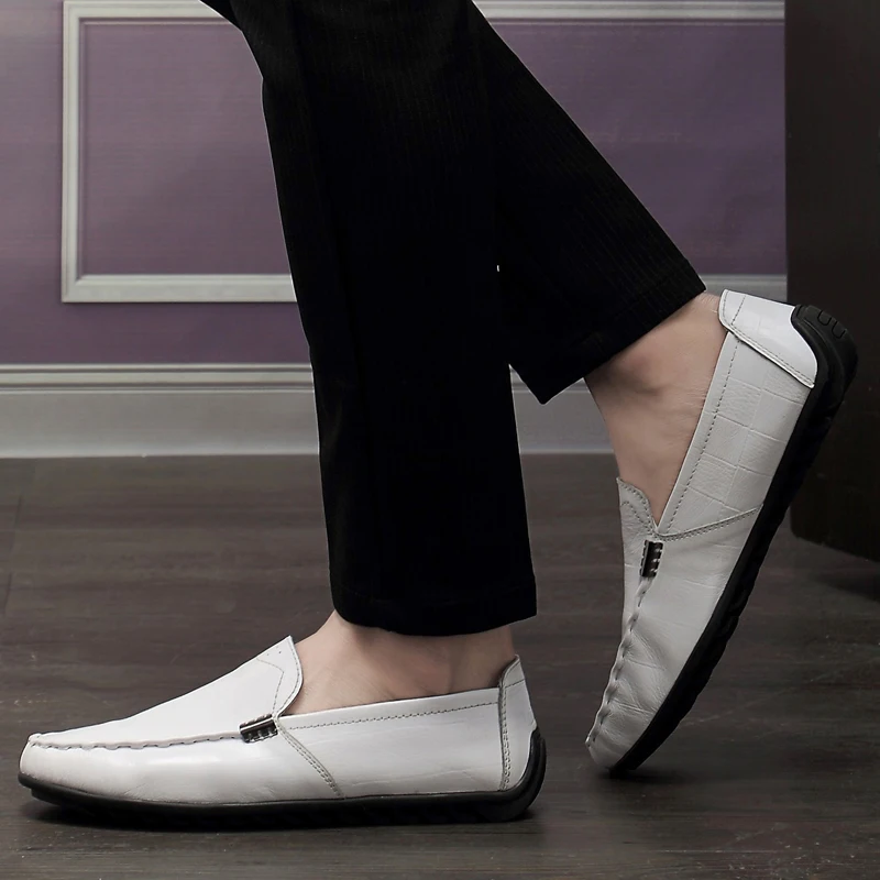 Mens Shoes Casual Luxury Slip On Flat Shoes High Quality Genuine Leather Loafers Leisure Walk Lightweight Breathable Drive Shoes
Mens Shoes Casual Luxury Slip On Flat Shoes High Quality Genuine Leather Loafers Leisure Walk Lightweight Breathable Drive Shoes