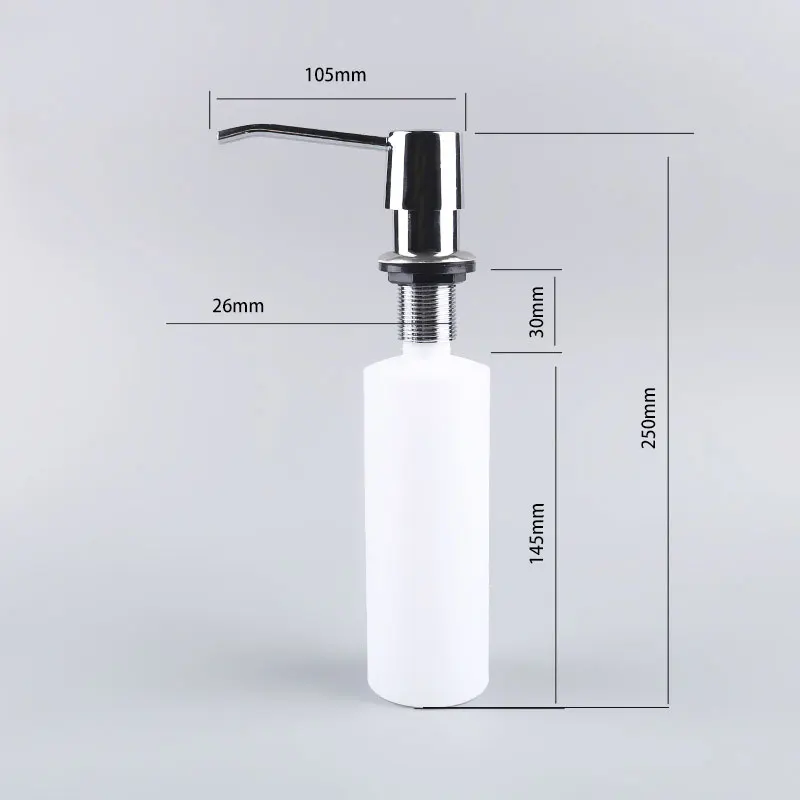 Kitchen Sink Soap Dispenser ABS Plastic Built in Lotion Pump Plastic Bottle for Bathroom and Kitchen Liquid Soap organize 300ml
Kitchen Sink Soap Dispenser ABS Plastic Built in Lotion Pump Plastic Bottle for Bathroom and Kitchen Liquid Soap organize 300ml