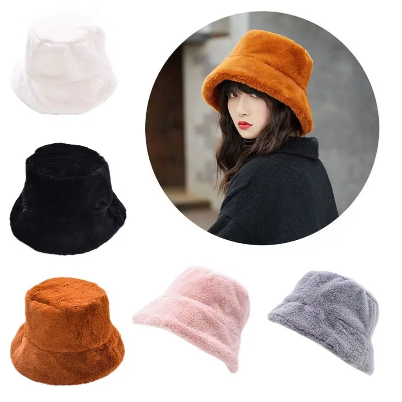 Womens Winter Thicken Fluffy Plush Fisherman Cap Solid Color Wide Brim Sun Hat D08E
Womens Winter Thicken Fluffy Plush Fisherman Cap Solid Color Wide Brim Sun Hat D08E