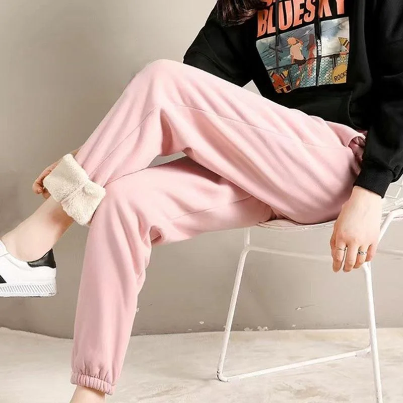 2021 Winter Warm Pants Plush Fleece Thickened Casual Trousers Women Cold Resistant Solid Sports Leggings Pants Oversized Pants
2021 Winter Warm Pants Plush Fleece Thickened Casual Trousers Women Cold Resistant Solid Sports Leggings Pants Oversized Pants