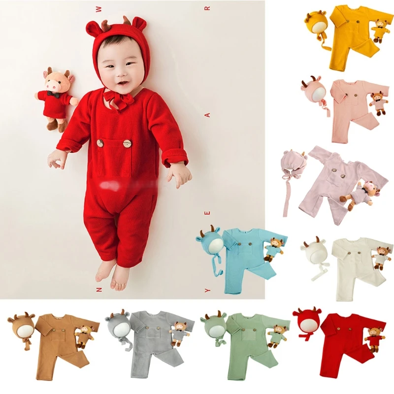 2021 Newborn Photography Props Suit Ox Year Knitted Cotton Jumpsuit Hat Cow Doll Infant Photo Shooting Clothes Outfits
2021 Newborn Photography Props Suit Ox Year Knitted Cotton Jumpsuit Hat Cow Doll Infant Photo Shooting Clothes Outfits