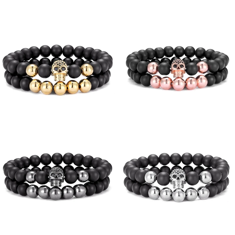 2 pieces / set of fashion skeleton beaded men's bracelet simple classic stone beads lucky band bracelet men's jewelry gift
2 pieces / set of fashion skeleton beaded men's bracelet simple classic stone beads lucky band bracelet men's jewelry gift