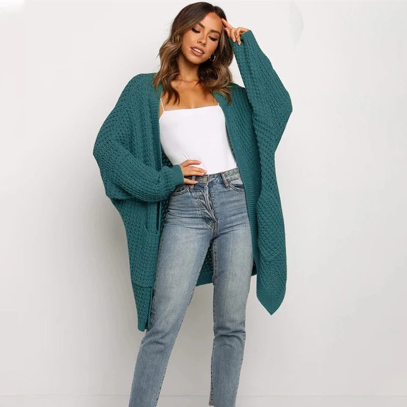 Women Loose Style Knitted Coat, Solid Color Cardigan with Pockets, Pink/ Dark Green/ Light Grey/ Beige
Women Loose Style Knitted Coat, Solid Color Cardigan with Pockets, Pink/ Dark Green/ Light Grey/ Beige
