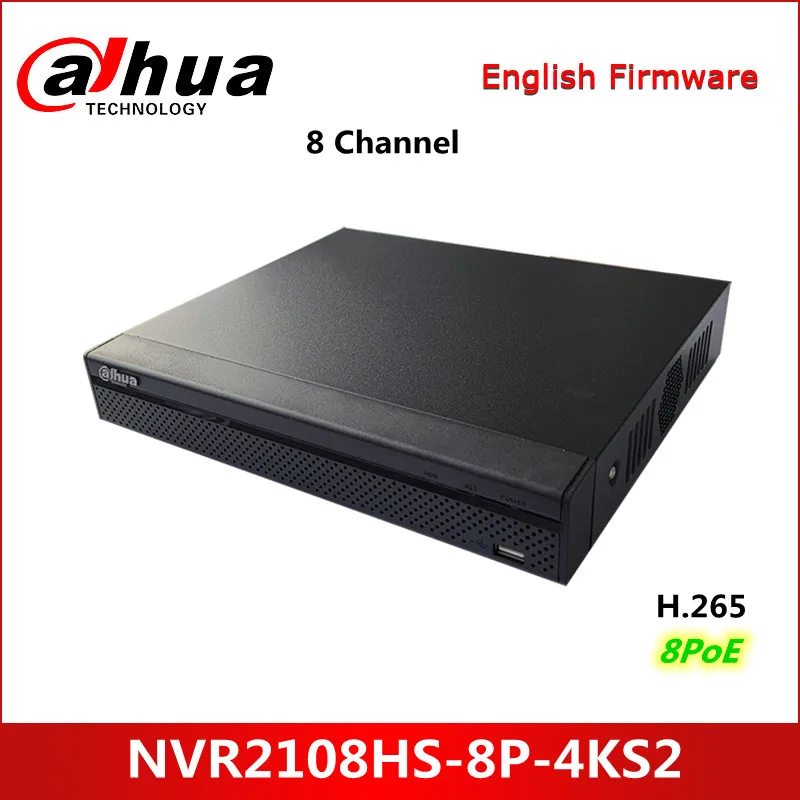 Сетевой видеорегистратор Dahua POE NVR NVR2108HS-8P-4KS2 8-канальный компактный 1U 8PoE Lite 4K H.265 |