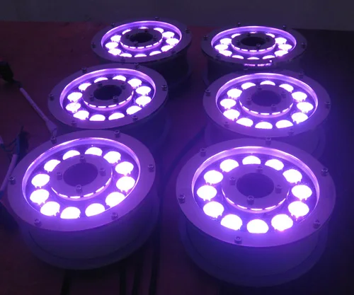 IP68 36 Вт светодиодный RGB фонтан светильник Светодиодный Бассейн подводный 12X3W 3in1 24V