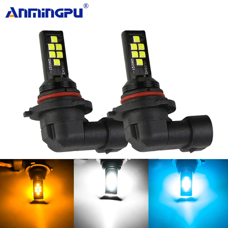 ANMINGPU 2x Противотуманные фары дневные лампы 9005 HB3 9006 HB4 H7 Светодиодная лампа Led H1 H3 H11
