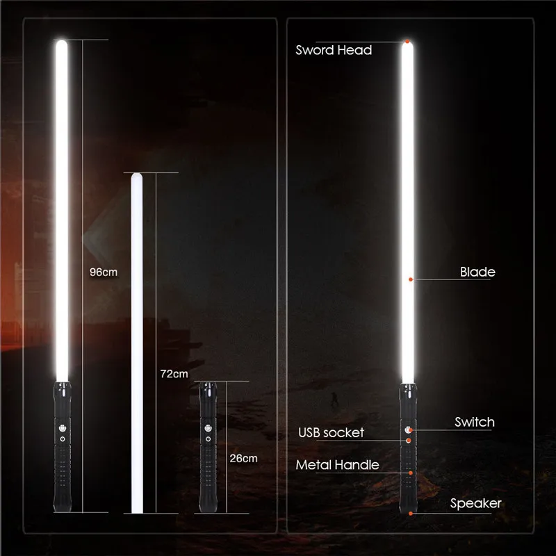 RGB Change Color Lightsaber 11 Color RGB Jedi Knight The Force Metal Light Saber Dueling Cosplay Sound Metal Sowrd Toys for Kids
RGB Change Color Lightsaber 11 Color RGB Jedi Knight The Force Metal Light Saber Dueling Cosplay Sound Metal Sowrd Toys for Kids
