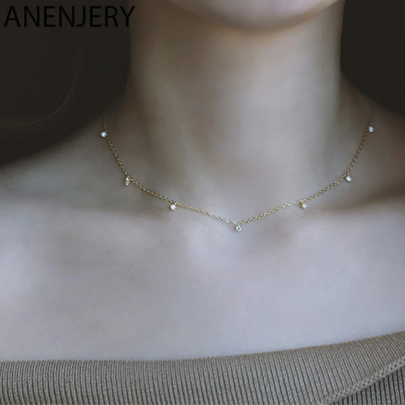Evimi 925 Silver Color Bling Multi-Zircon Pendant Necklace for Women Simple Temperament Choker Korean Niche Accessories
Evimi 925 Silver Color Bling Multi-Zircon Pendant Necklace for Women Simple Temperament Choker Korean Niche Accessories