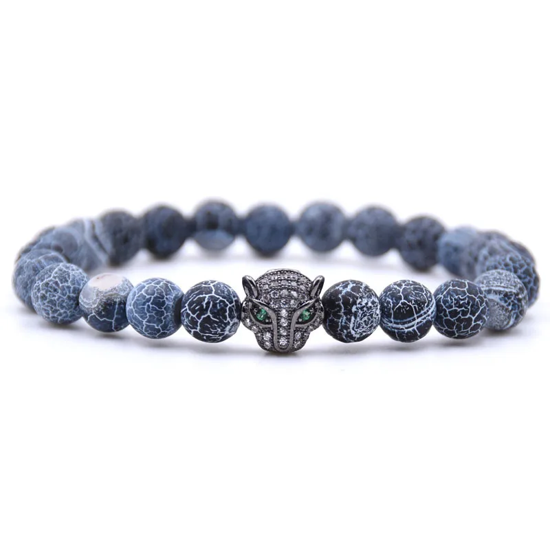 Natural Stone Beads Couples Charms Bracelet Leopard Head Shaped Cubic Zircon DIY Jewelry for Man Women Factory Wholesale Price
Natural Stone Beads Couples Charms Bracelet Leopard Head Shaped Cubic Zircon DIY Jewelry for Man Women Factory Wholesale Price