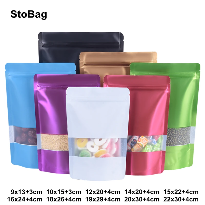 StoBag 50pcs/Lot Self Sealing Zippe With Clear Window Food Packaging Bag Nut Candy Cookies Supplies For Home Storage Favors
StoBag 50pcs/Lot Self Sealing Zippe With Clear Window Food Packaging Bag Nut Candy Cookies Supplies For Home Storage Favors
