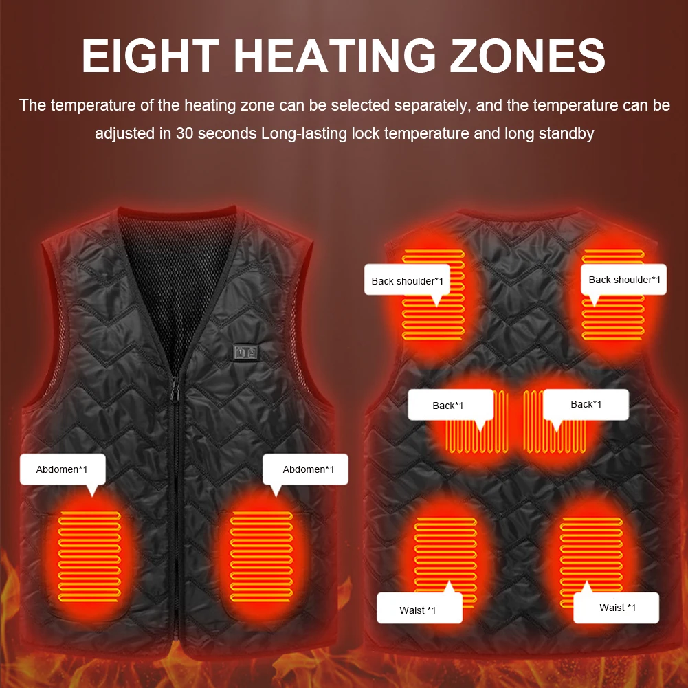 8 Heating Zone V-neck Heated Vest Men Women USB Heated Sleeveless Jacket Thermal Vest Winter Warm Heat Clothes Jacket heated
8 Heating Zone V-neck Heated Vest Men Women USB Heated Sleeveless Jacket Thermal Vest Winter Warm Heat Clothes Jacket heated